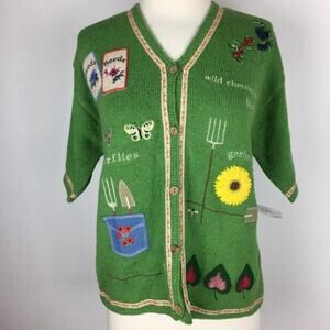 Sharon Young NWT Garden Theme Sweater size Medium